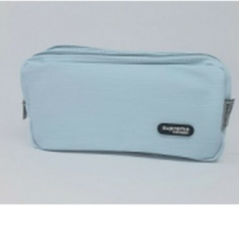 Supreme Pencil Case  2 pockets  Durable  Light Blue Colour  mulveys.ie nationwide shipping