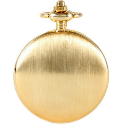 Dalaco Gold Brushed Quartz Full Hunter Pocket Watch