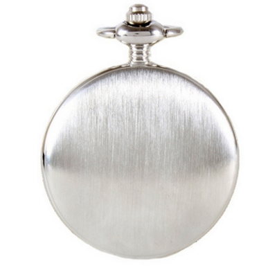 Dalaco Silver Brushed Quartz Full Hunter Pocket Watch