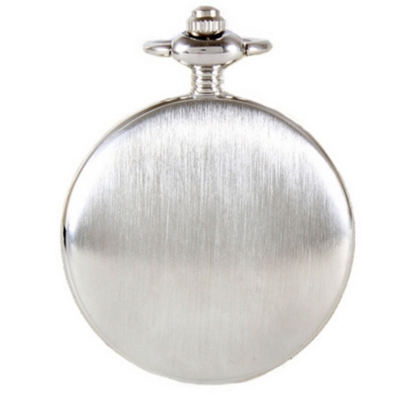 Dalaco Silver Brushed Quartz Full Hunter Pocket Watch