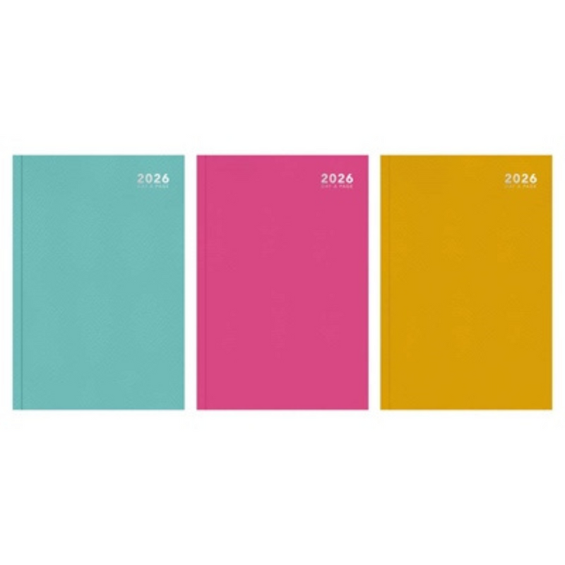 Tallon Pastel A4 Hardback Day a Page Diary 2026