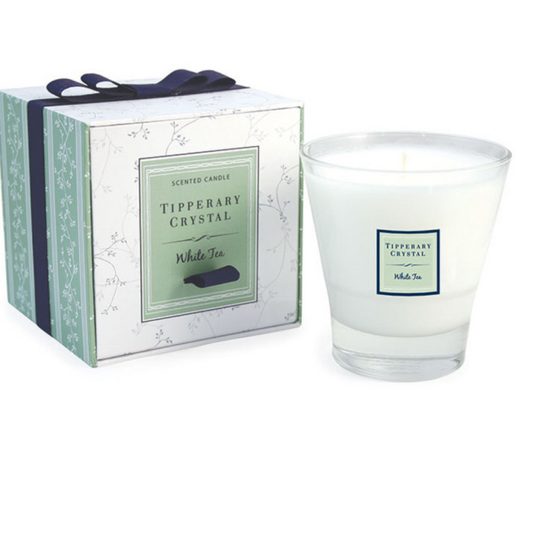 Tipperary Crystal White Tea Candle Filled Tumbler Glass