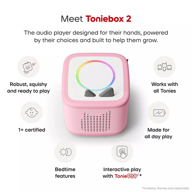Toniebox 2 Starter Set with Creative Tonie Rubie - Cloud Pink