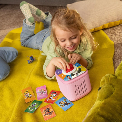 Tonies Toniebox 2 Playset with Tonieplay Game + Controller + PAW Patrol Chase Tonie - Pink