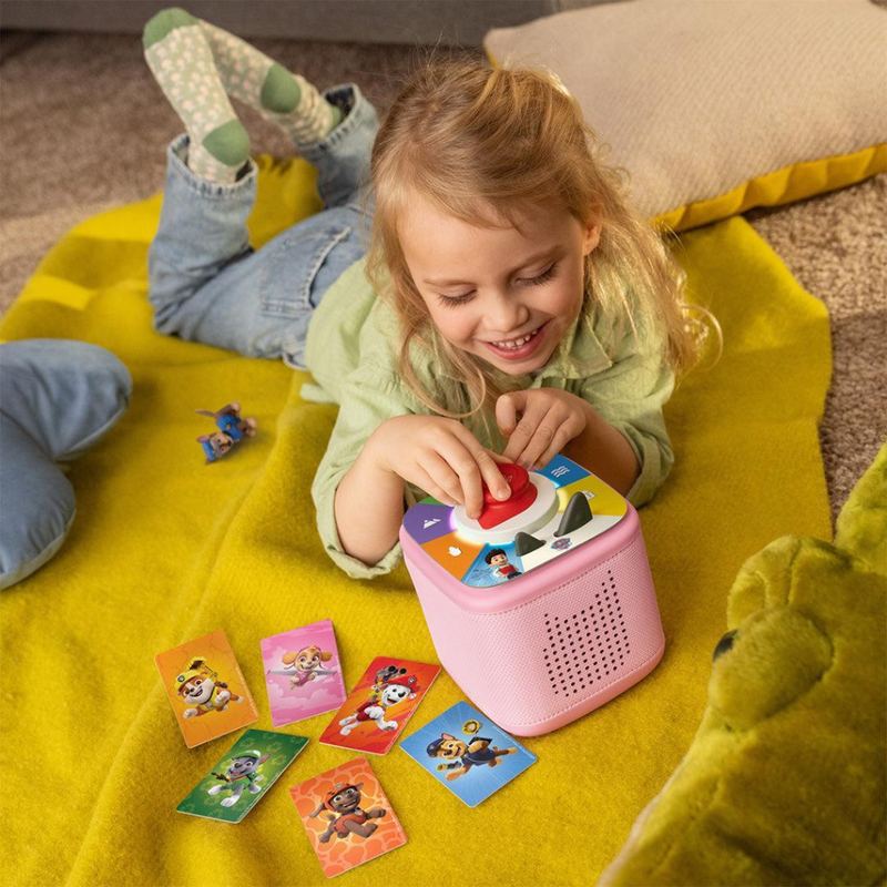 Tonies Toniebox 2 Playset with Tonieplay Game + Controller + PAW Patrol Chase Tonie - Pink