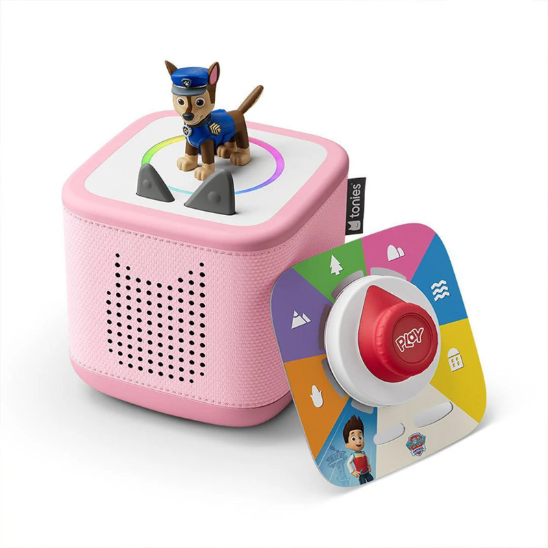 Tonies Toniebox 2 Playset with Tonieplay Game + Controller + PAW Patrol Chase Tonie - Pink