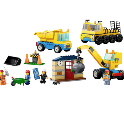 LEGO 60391 Construction Trucks and Wrecking Ball Crane