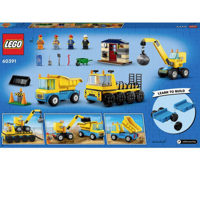 LEGO 60391 Construction Trucks and Wrecking Ball Crane