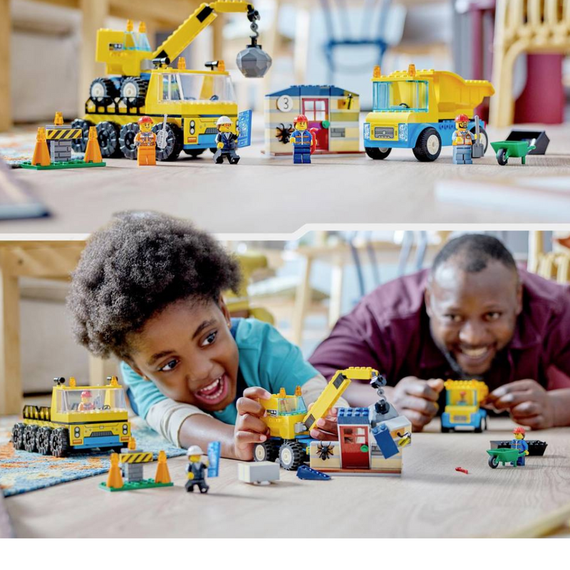 LEGO 60391 Construction Trucks and Wrecking Ball Crane