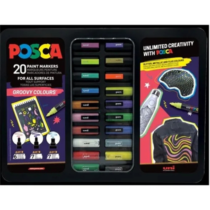 Posca Groovy Colours tin of 20