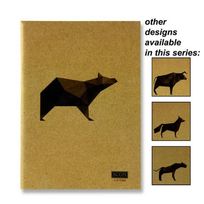 Icon A5 80pg 110gsm Kraft Sketch Book Animalia Design mulveys.ie nationwide shipping