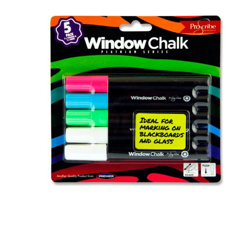 Pro:scribe Card 5 Window Chalk Markers