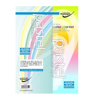 CARD A4 PASTEL 160GSM 50PK MULVEYS.IE NATIONWIDE SHIPPING