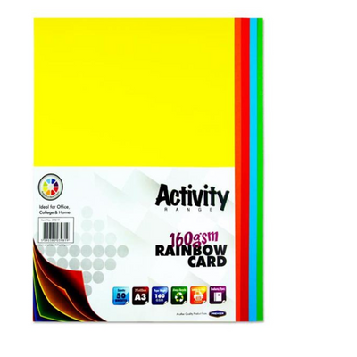 Premier Activity A3 160gsm Card 50 Sheets - Rainbow MULVEYS.IE NATIONWIDE SHIPPING