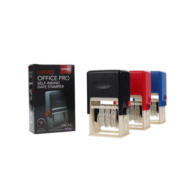 Concept Office Pro Self-inking Date Stamper 3 Asst