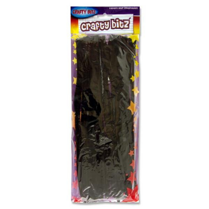 Crafty Bitz Pkt.50 12" Pipe Cleaners - Black