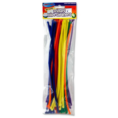 Crafty Bitz Pkt.42 Chenille Pipe Cleaners - Primary mulveys.ie nationwide shipping
