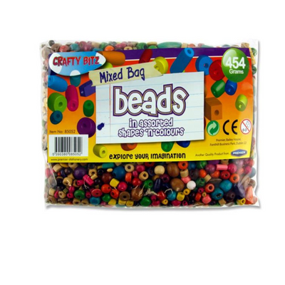 Crafty Bitz 454g Bag Wooden Multicoloured Beads Asst. Sizes mulveys.ie nationwides shipping