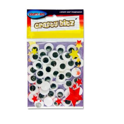 Crafty Bitz Pkt.50 Wiggle Goggly Eyes mulveys.ie natiownide shipping