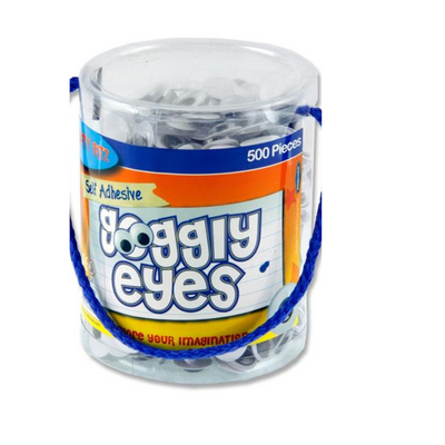 Crafty Bitz Tub 500 Self Adhesive Goggly Eyes - 15mm mulveys.ie nationwide shipping
