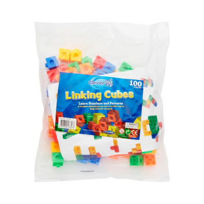 Clever Kidz Bag 100 Coloured Linking Cubes mulveys.ie nationwide shippin