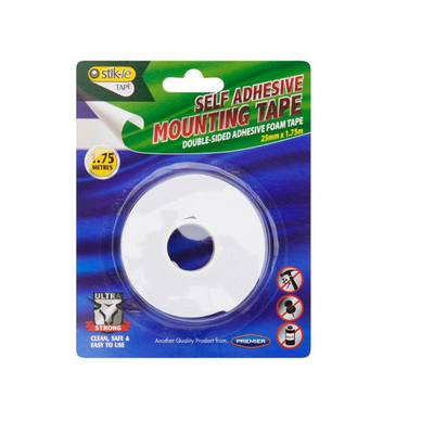 Stik-ie Double Sided Mounting Tape 25mm X 1.75m mulveys.ie nationwide shipping