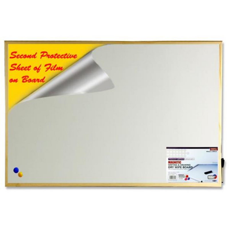 Premier Office Magnetic Dry Wipe Whiteboard - 90x60cm
