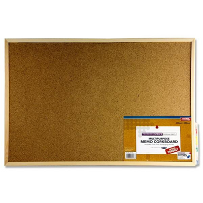 Premier Office Memo Cork Notice Board 60x40cm mulveys.ie nationwide shipping