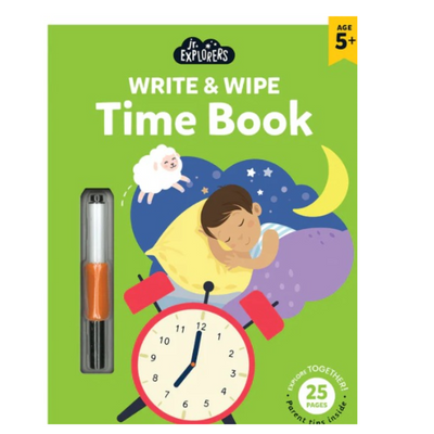 Junior Explorers Write & Wipe Time Book mulveys.ie nationwide shipping
