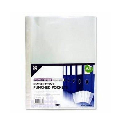 A4-50 PUNCHED POCKETS MULVEYS.IE NATIONWIDE SHIPPPING