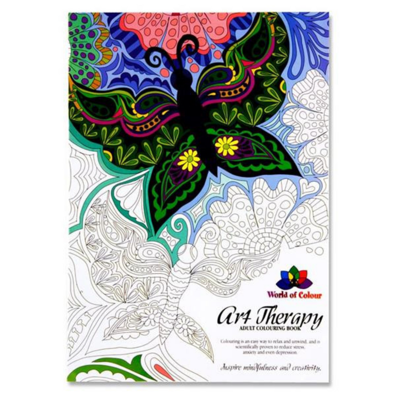 WOC 48pg ART THERAPY ADULT COLOURING BOOK