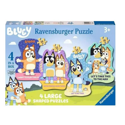 BLUEY SHAPED PUZZLE - 4 puzzles mulveys.ie nationwide shipping