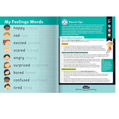 Junior Explorers® Write and Wipe: Feelings Book
