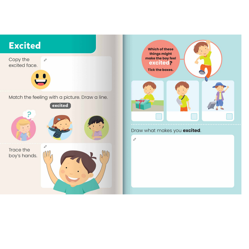 Junior Explorers® Write and Wipe: Feelings Book