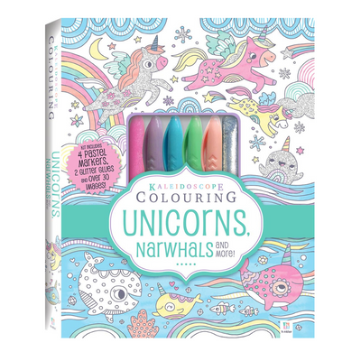 Kaleidoscope Pastel Colouring Kit: Unicorns, Narwhals, MULVEYS.IE NATIONWIDE SHIPPING