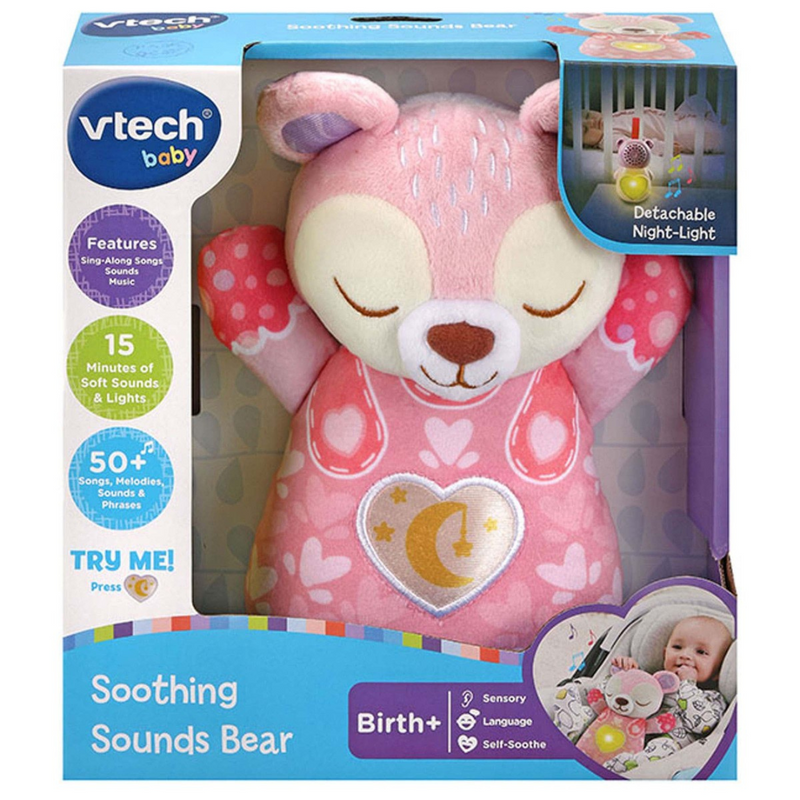 VTECH SOOTHING SOUNDS BEAR PINK MULVEYS.IE NATIONWIDE SHIPPING