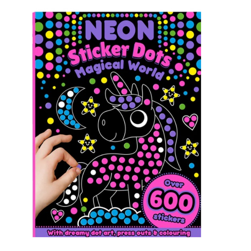 Neon Sticker Dots Activity Book: Magical World