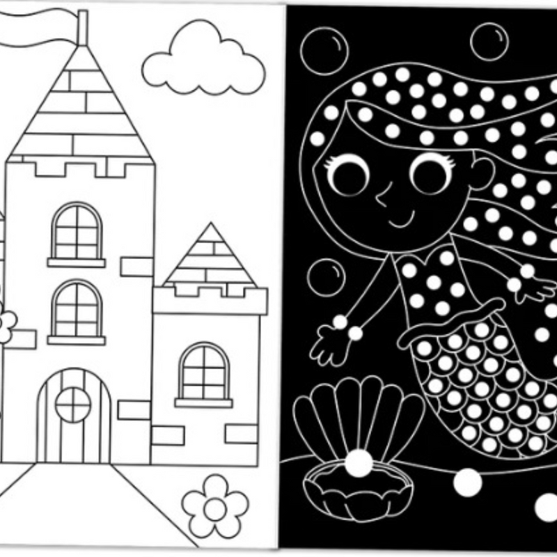 Neon Sticker Dots Activity Book: Magical World