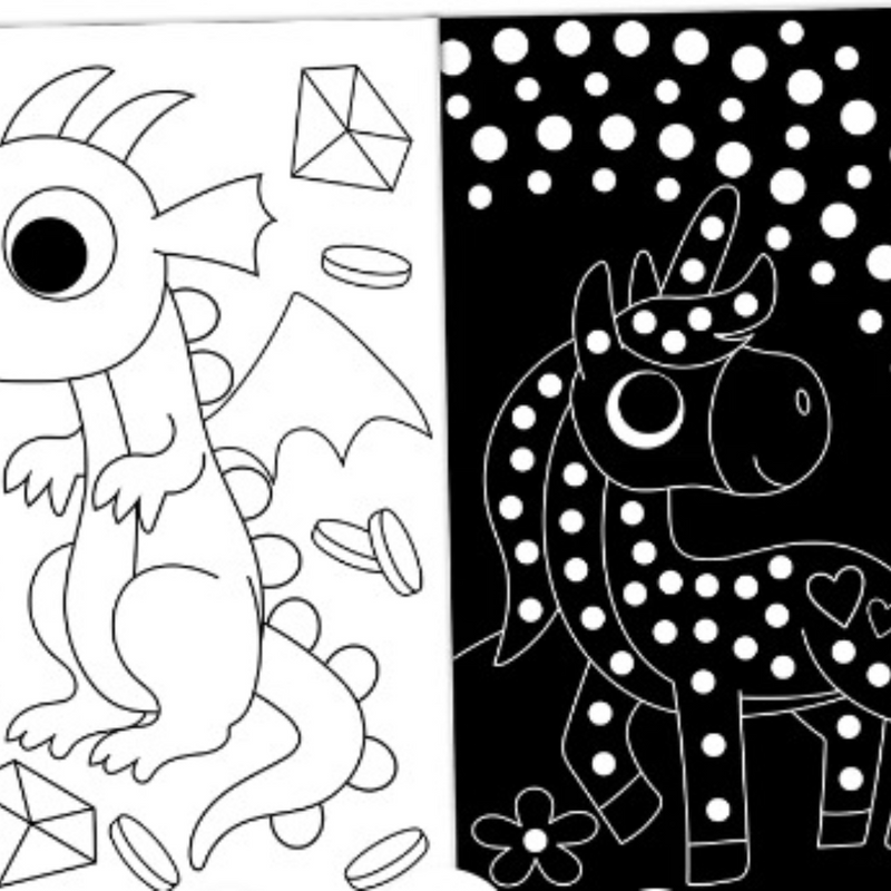 Neon Sticker Dots Activity Book: Magical World