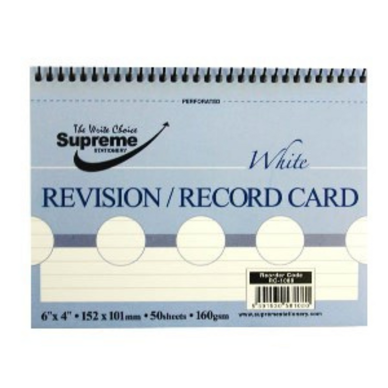 6X4 SPIRAL RECORD CARDS