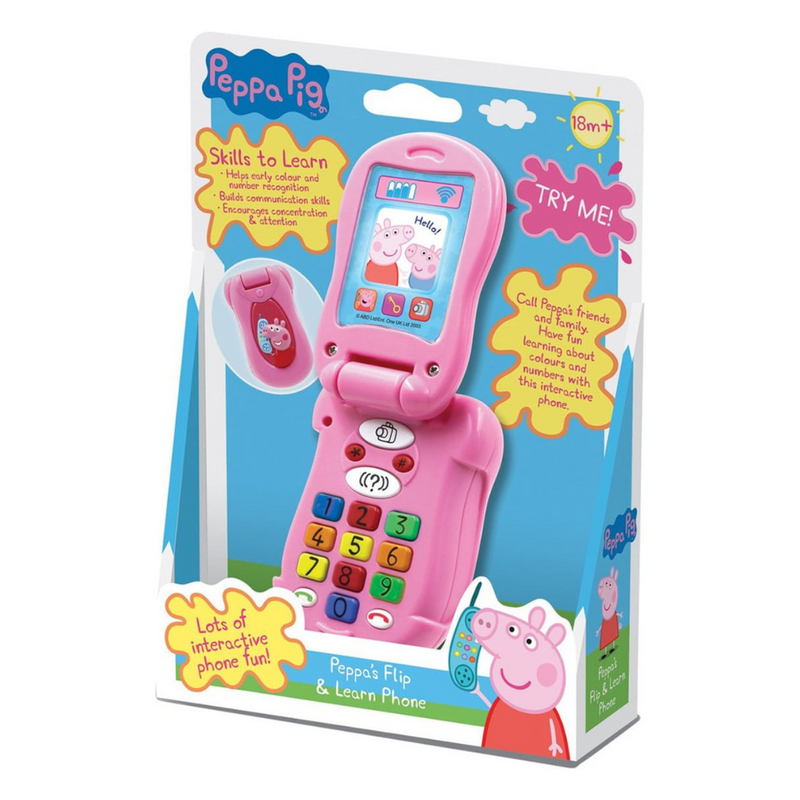 Peppa Pig Interactive Flip and Learn Toy Phone MULVEYS.IE NATIONWIDE SHIPPING
