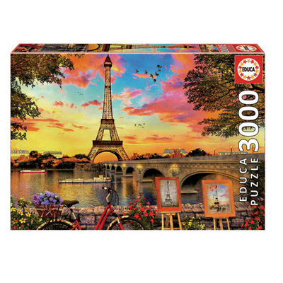 Sunset in Paris 3000 piece puzzle mulveys.ie nationwide shipping