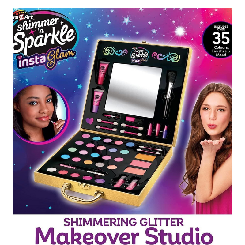 Shimmer N Sparkle Instaglam Shimmering Glitter Makeover Studio Kids Makeup Set mulveys.ie nationwide shipping