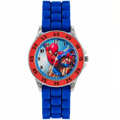 Disney Spiderman Quartz Blue Silicone Strap Boys Watch mulveys.ie nationwide shipping