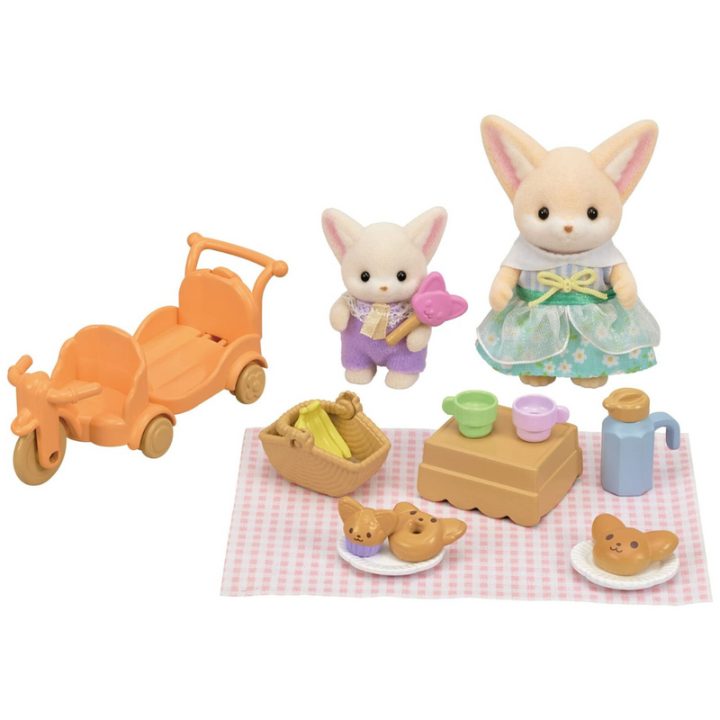 Sylvanian Families Sunny Picnic Set Fennec Fox Sister & Baby mulveys.ie nationwide shipping