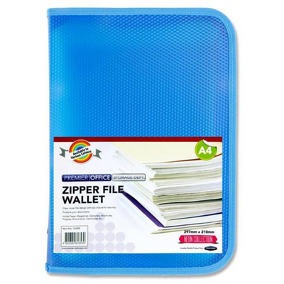 Premier Office A4 Zipper File Bag mulvleys.ie nationwide shipping