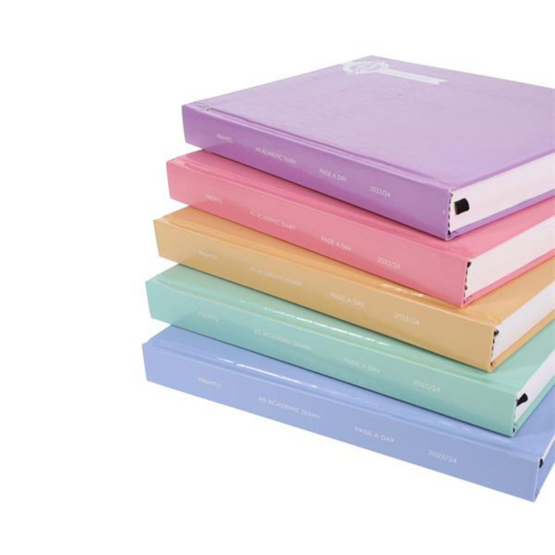 Premto Pastel A5 2023-2024 Page A Day Academic Diary 5 Asst mulveys.ie nationwide shipping