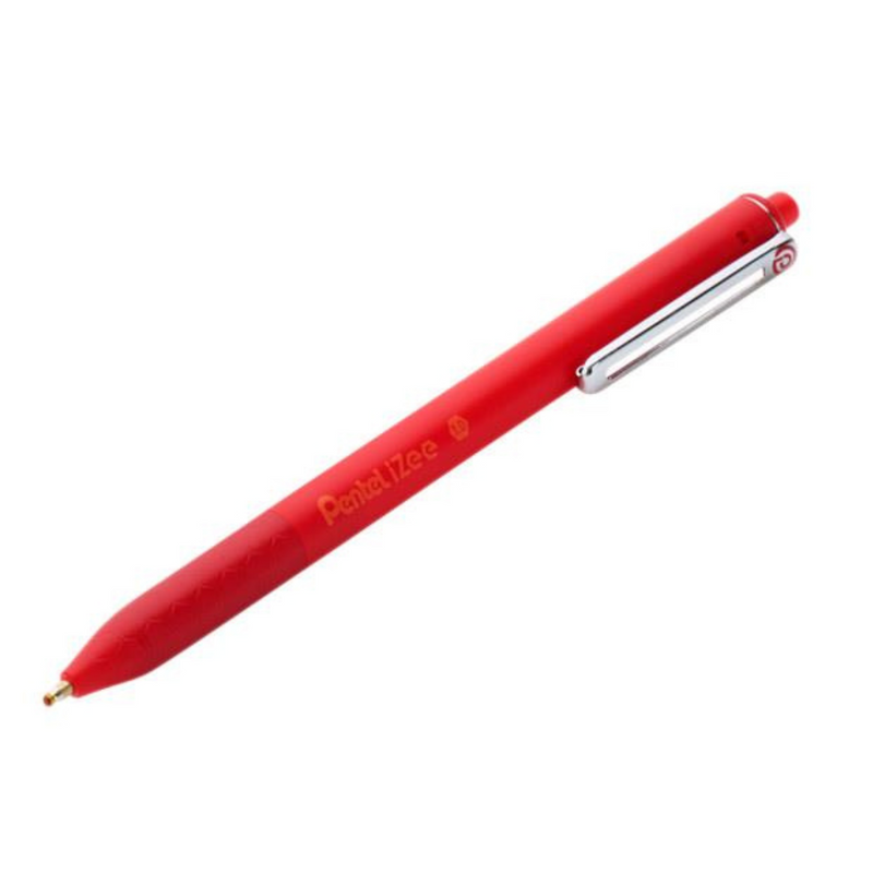 Pentel Izee 1.0mm Retractable Ballpoint Pen - Red  www.mulveys.ie nATIONWIDE shipping