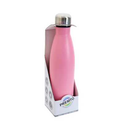 Premto Pastel 500ml Stainless Steel Water Bottle - Pink Sherbet  www.mulveys.ie Nationwide Shipping
