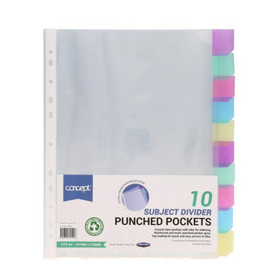 PREMIER  DIVIDER PUNCHED POCKETS - 10 PART  www.mulveys.ie  Nationwide Shipping